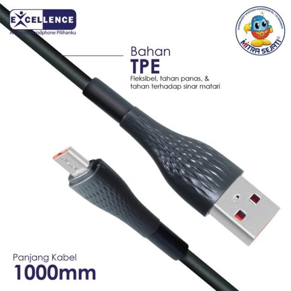Kabel Data Excellence Fast Charging 30W Lavatera iPhone/Micro/Type-C - Gambar 2