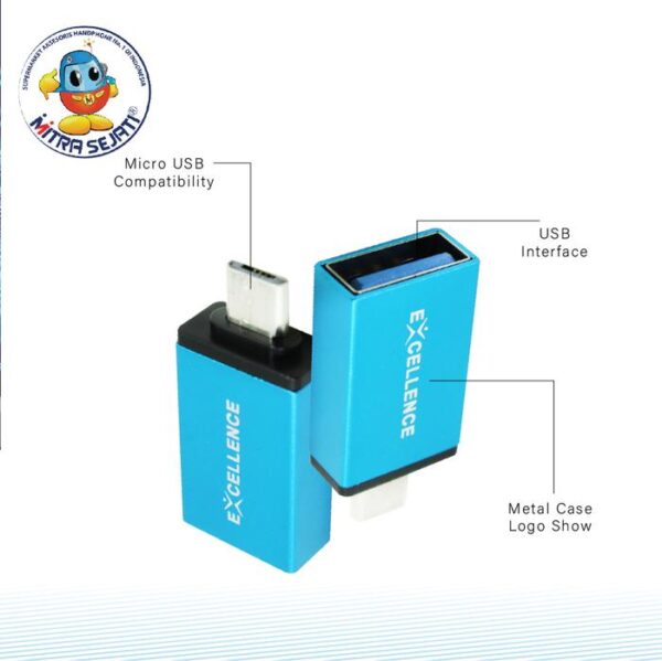 EXCELLENCE OTG Type C USB 3.0 Adapter - Gambar 3