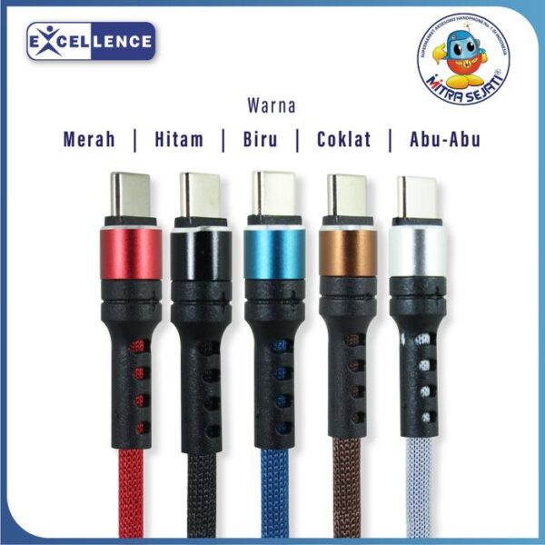 Kabel Data Excellence Lily 2.4A For Micro USB/Type-C/iPhone - Gambar 4