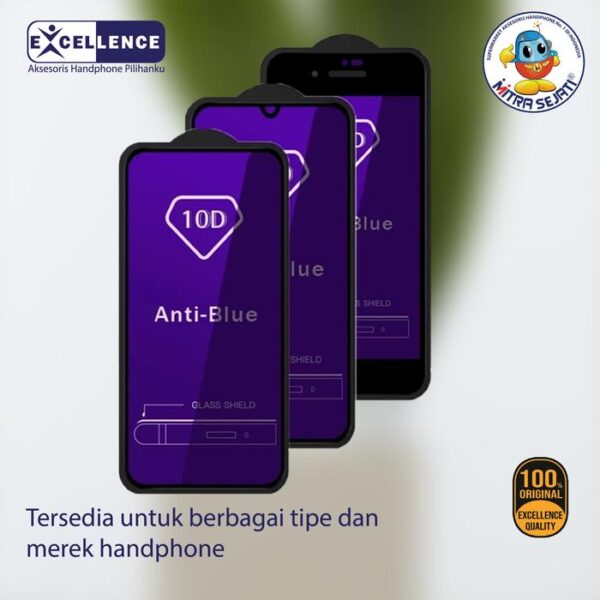 EXCELLENCE Tempered Glass Anti Radiasi AntiBlue untuk Vivo V Series Blue Aksesoris - Gambar 4