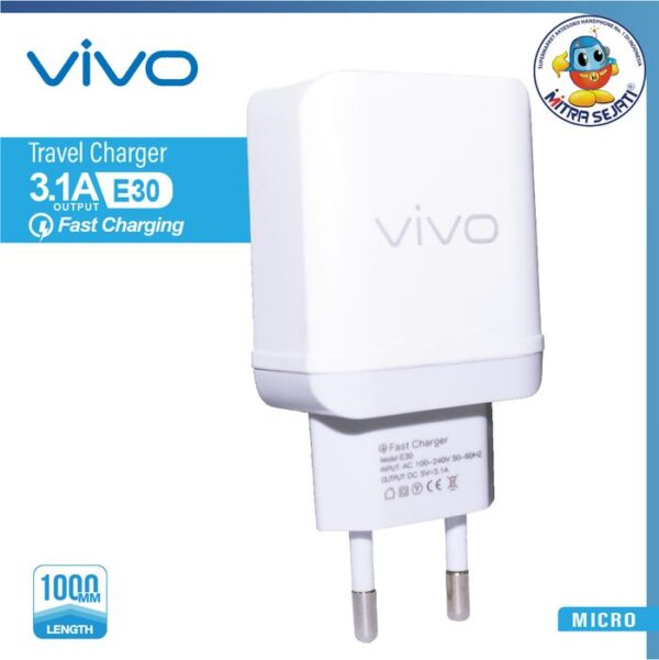 Charger Smart E30 3.1A Micro Vivo Branded