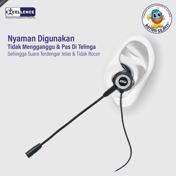 Headset Handsfree Earphone Gaming Mic Murai Excellence - Gambar 4
